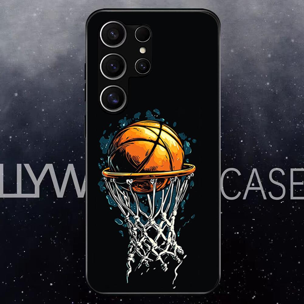Basket Basketball Phone Case For Samsung S25 Edge Ultra S23 S22 S21 S20 Ultra Plus S24 Fe A54 A53 A25 Glass Cover