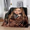 2023 M3GAN Horror Movie Throw Blanket Mysterious Character Soft Plush Fleece Lightweight Couch Bed Funny Halloween Friend Gift