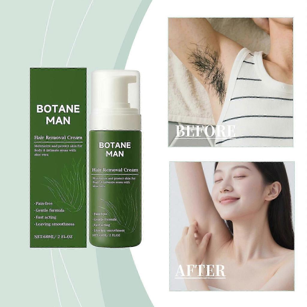 1-3 pz Botane Man Crema Depilatoria all'Aloe Vera per Depilazione Rapida Viso Corpo Sensibile