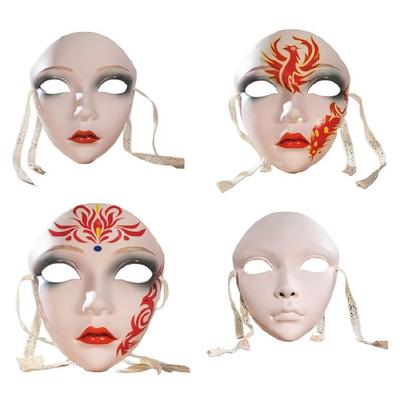 Halloween Costume Mask Hand Painted Mask Full Face Mask For Women Men Cosplay Enthusiasts Masquerade Decoration Mask