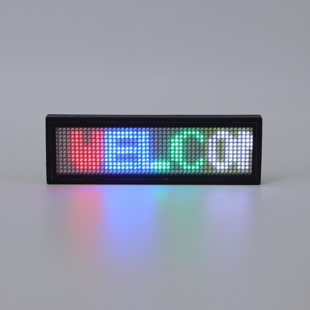 Color LED Name Badge 12x48 Pixels APP Control Programmable Name Sign Reusable Price Tag for Restaurant Store Exhibition Hotel