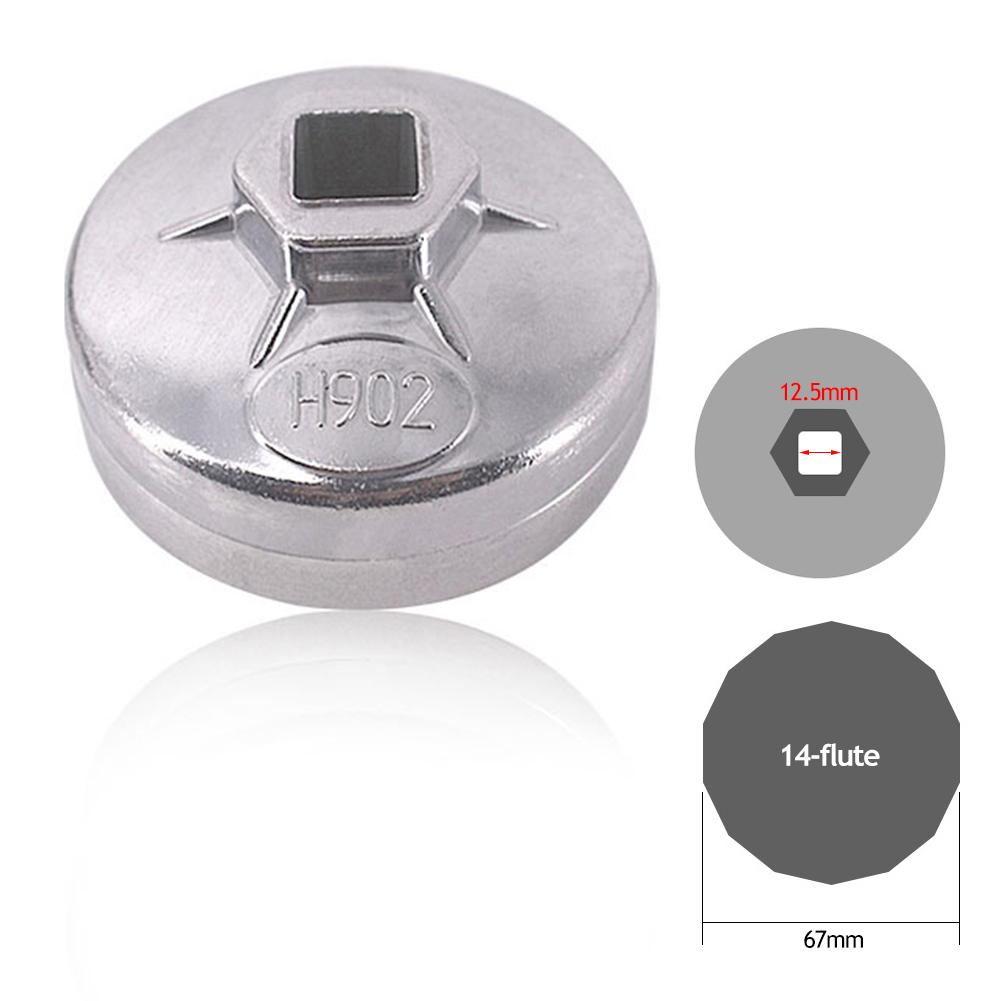 65/67/74/79mm 14/15 Flutes Cap Oil Filter Wrench Car Socket Remover Tool For Fengshen Nissan Bluebird Toyota A8 Geely