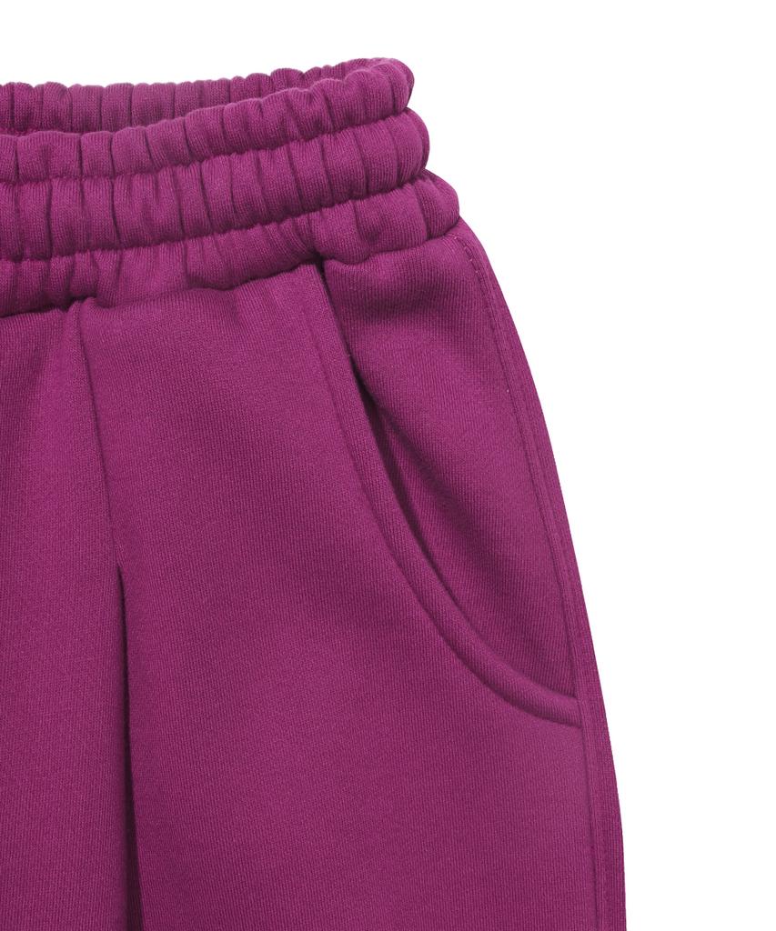 Gainsboro One-Pleat Wide Sweatpants_Magenta