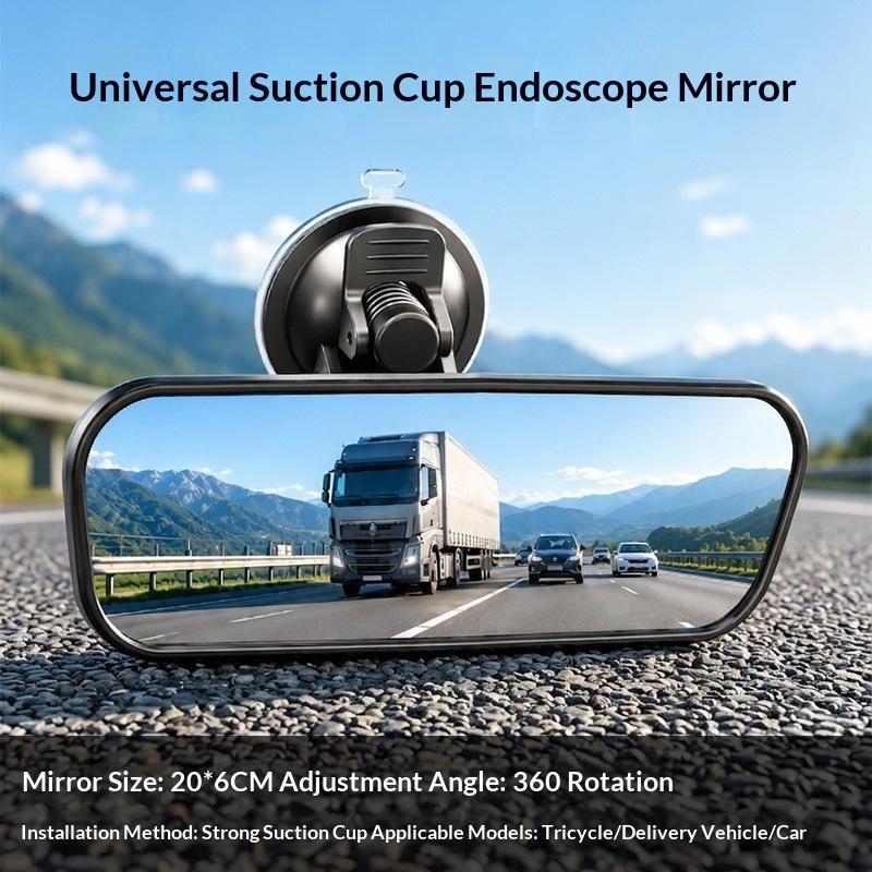 Interior Rear View Mirror 360° Rotates Blind Spot Free HD 1PC Universal Fit for Sedan SUV Pickup Trucks