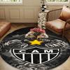 1PC Rug Love For Atlético Round Mat Home Decor, Chair Rug For livingroom,Bedroom, Doormat Home Decor Birthday Gift Christmas Gifts