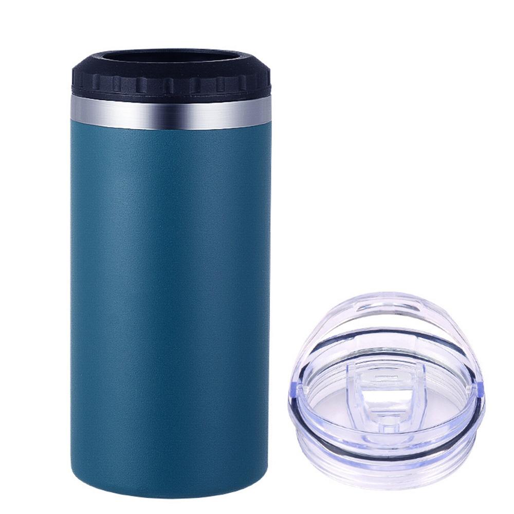 16oz Coffee Cup Stainless Steel Vacuum Flask Double-Lid Insulated Travel Mug Gift for Home Office School