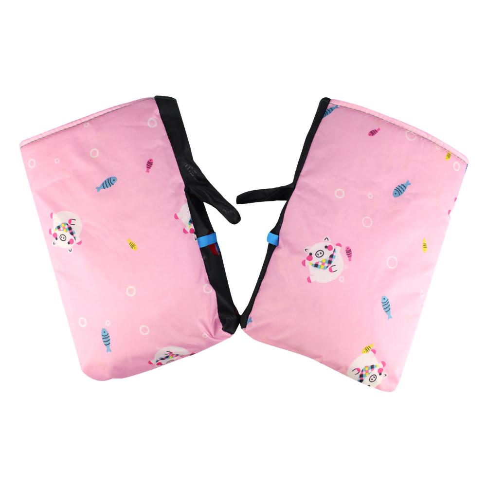 

1 Pair Motorcycle Handlebar Gloves Windproof Waterproof Thick Cotton Warm Bike Motorbike Handle Bar Hand Cover красный