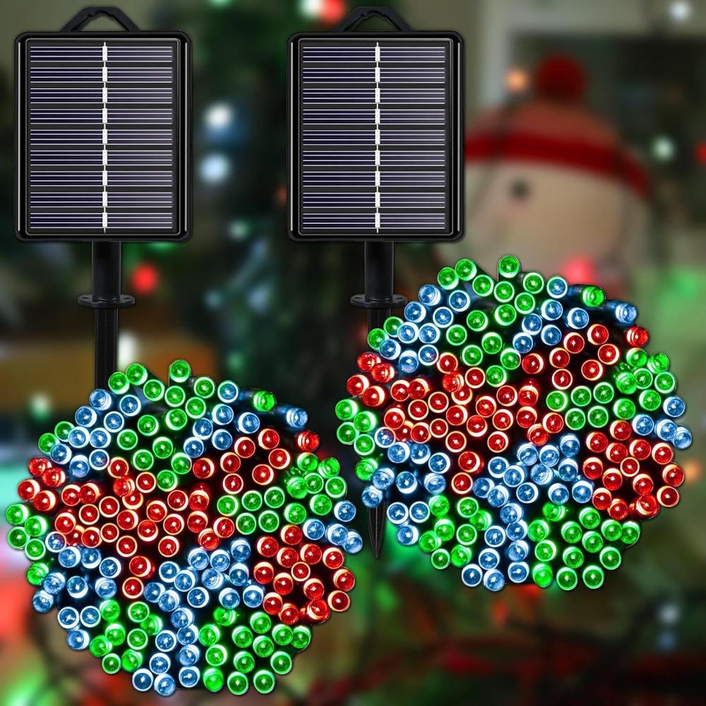 Outdoor solar light string, Christmas Day garden decoration, Gypsy Independence Day, Halloween lights, 8 lighting modes