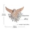 European and American fashion fireworks tail feather swan brooch, women's high-end diamond inlaid bird antique chest flower, dress party accessories