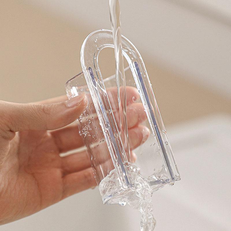 Non Perforated Toothbrush Holder Electric Toothbrush Base Space Saving Wall Mounted Toothbrush Holder Bathroom Storage Accessory