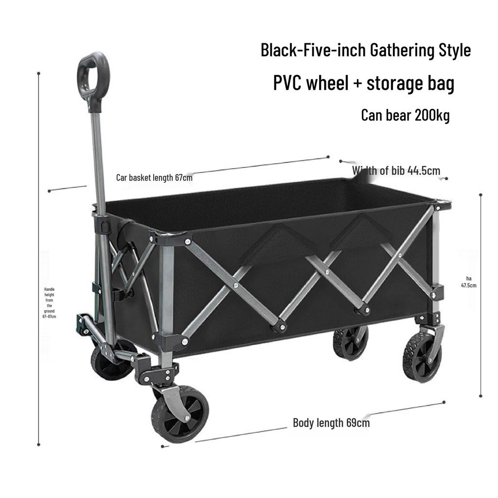 Tragbarer Falt-Campingwagen für Outdoor-Picknick- und Camping-Abenteuer