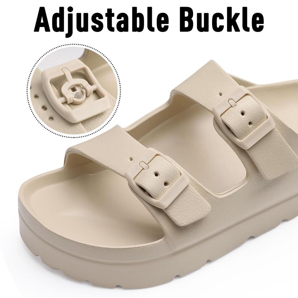 Fashion Crestar Women's Platform Sandals Outdoor Fashion Lightweight Beach Slippers With Arch Support Summer Comfort Slip On Home Slides