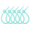 Colorful Self-Locking Silicone Cable Tie Keychain & Ornament Set
