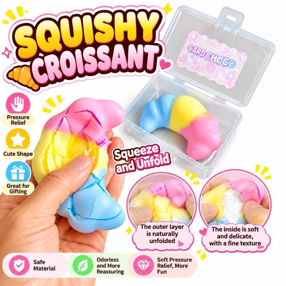 Crackable Texture Wax Cracking Squeeze Toy Croissant Crunchy Sound Ball For Stress Anxiety Relief