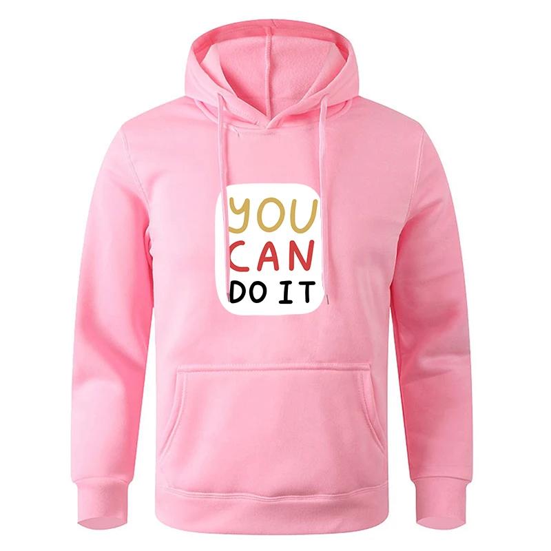 For Male And Women Spring Autumn Men's Oversize Casual Solid Color Black Pullover Hoodie Sweatshirt