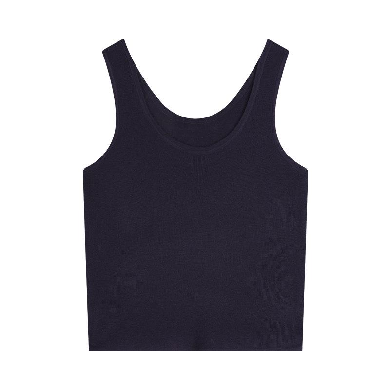 

CLEAN SPACE Весна 2025 Женский приталенный жилет без рукавов на широких бретелях One Size фиолетовый/глубокий