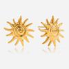 European and American Sun Earrings, Light Luxury High-end 18k Gold Earrings, Niche Design