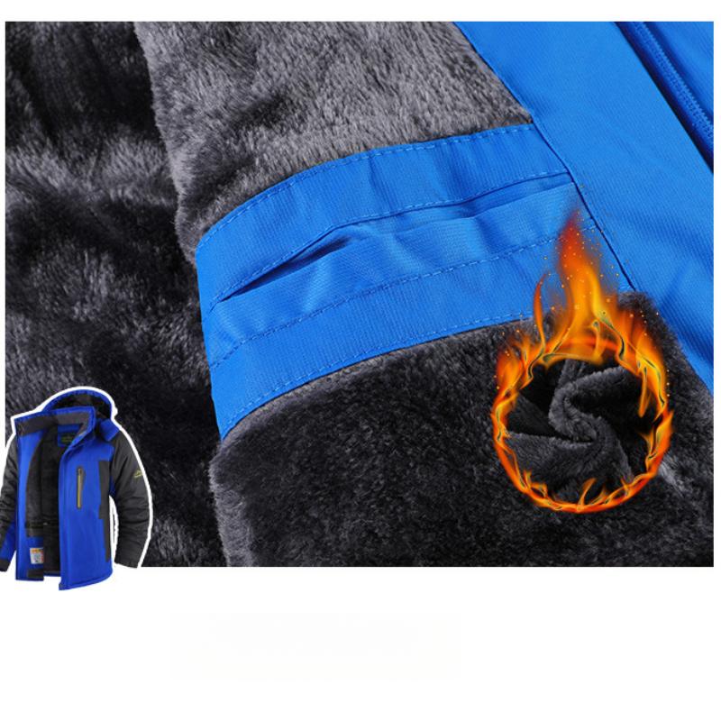 Giacca Invernale da Uomo di Media Lunghezza Ispessita Foderata in Pile Cappotto di Cotone in Lana d'Agnello Capispalla Invernale da Uomo di Mezza Età