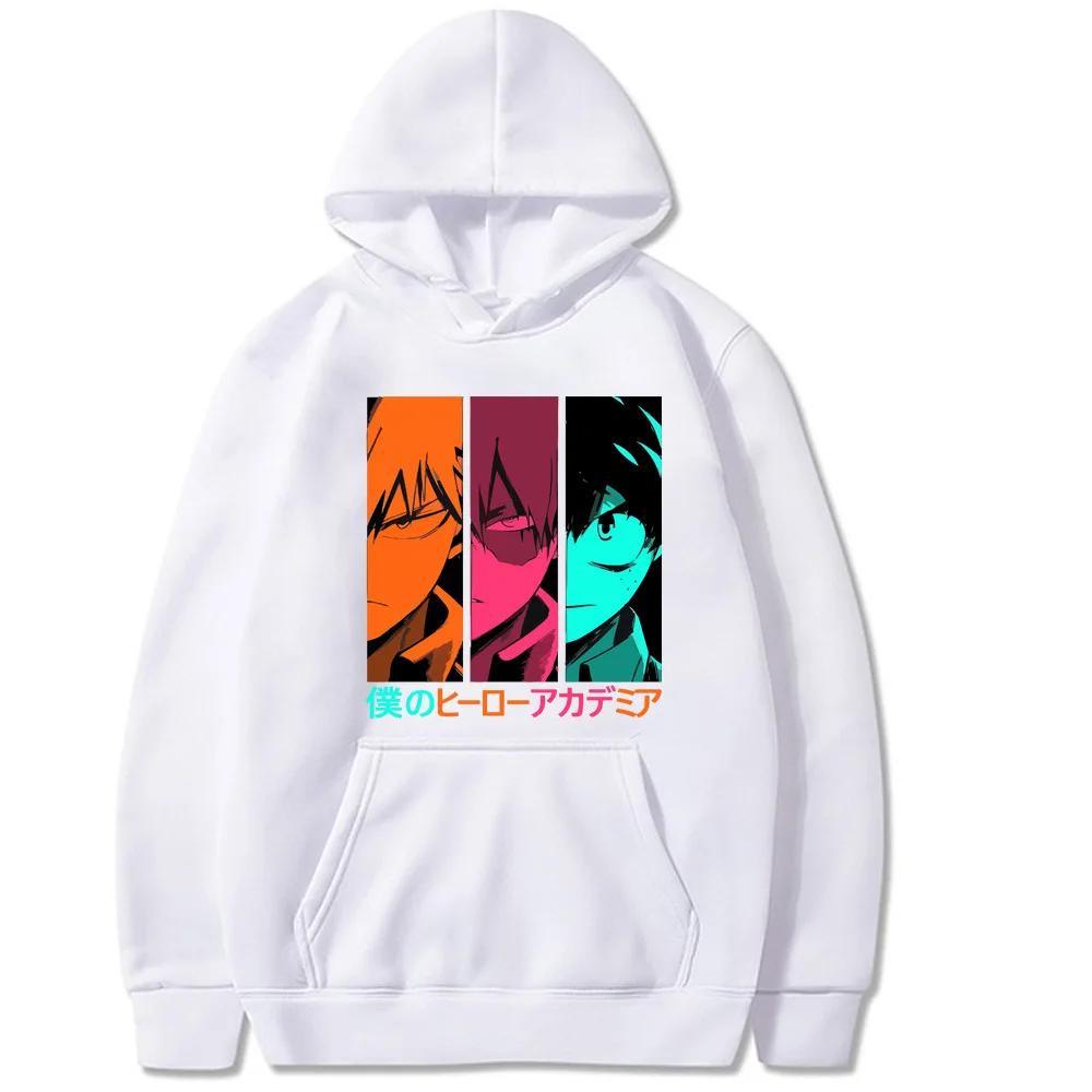 My Hero Academia Hoodies Print Fashion Sweatshirt Hip Hop Casual Unisex Autumn Winter Fleece Streetwear Tops Sudaderas