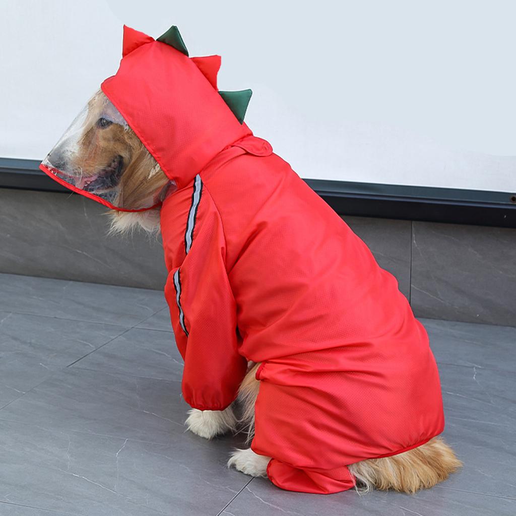 Lightweight Waterproof for Jacket Small to X-Large Dogs and Puppies Ponchos Hood Rain Gear For Pet Dog with Hood 8 Sizes