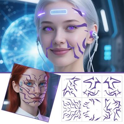 6pcs Anime Figure KPop Rumi Kang Cosplay Prop Tattoo Sticker Rumi Tattoo Sticker Demonizing Sticker for Hallowmas Party Props