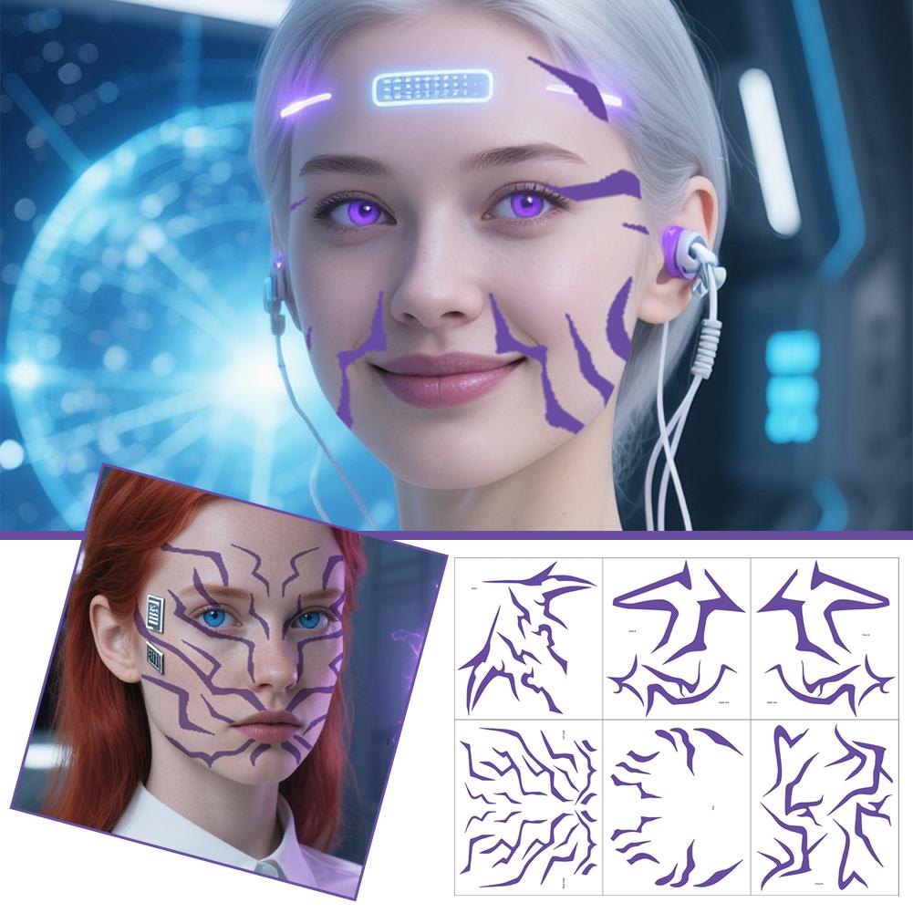 K-Pop Demon Hunters Temporary Tattoos Anime Huntrix Demo N Hunters K-Pop Devil Boys Jinu Rumi Tatoo Prop Tattoo Stripe Sticker