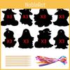 Colorful Themed Ghost Diy Scratch Card Halloween Party Decorations Props
