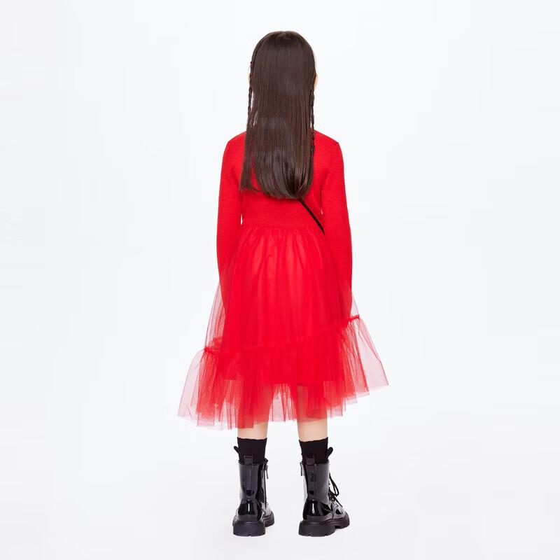 Little MO&Co. Girls' New Chinese Style Merino Wool Dress