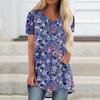 Ladies Short Sleeve Pleated Loose Tops Plus Size Casual Tops V Neck Short Sleeves Casual Summer T Shirts Ladies Tops T Shirts Shirts