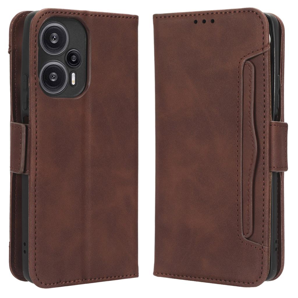 For Xiaomi Redmi Note 12 Turbo 5G/Poco F5 5G Leather Wallet Phone Case Multiple Card Slots Stand Phone Cover