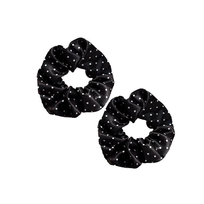 

2 шт. атласная имитация шелка в горошек диаметром 12 см большого размера резинка для волос петля для волос веревка для волос