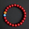 Tri-Color Lotus Bracelet with Faceted Beads: Purple Gold Sand, Cinnabar, Red, Orange, Blue for Women