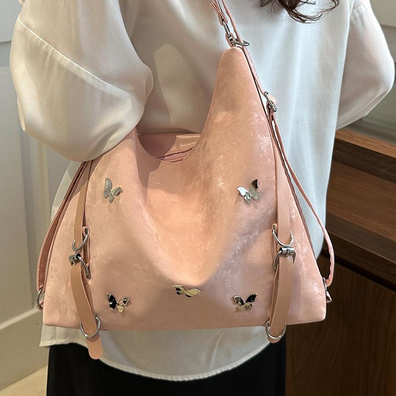 

Жіноча сумка-тоут великої місткості 2024 нова модна модна сумка для виходу жіноча студентська сумка для покупок рожевий