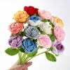 Braided Rose Handmade Crochet Flower Beautiful Long-lasting Yarn Crochet Rose Flower for Home Decoration Jikaix