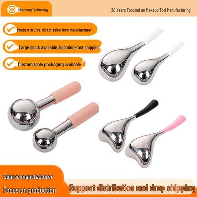 Stainless Steel Ice Wave Ball Facial Massage Tool