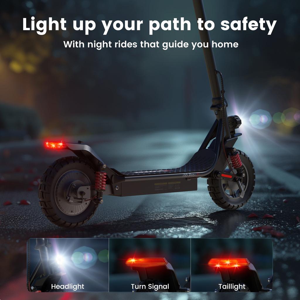 iScooter I10Pro 48V 15Ah 800W 10" Electric Scooter for Adults, 60km Range, 45km/h, E-ABS, Hub Brakes, Spring Shock Absorbers