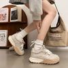 Beige Retro Feet Show Small Platform Dad Shoes Women's 2025 New Spring and Autumn Lightweight Height Increase Versatile Leisure Sports