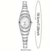 1pc-Oval Temperament Women's Watch Personalized Fashion Simple Quartz Watch