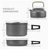 Outdoor Cooking Set for 1-2 People Portable Camping Cookware DS-101 Pot Set