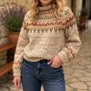 2026 New Women's European & American Style Knitwear: Loose Long Sleeve Round Neck Sweater Top