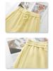 Women's Yellow High-Waist Loose Sweatpants - Spring 2025 Collection, Wide-Leg Straight Scimitar Design