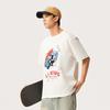 Li Ning Αθλητική Σειρά Τρόπου Ζωής Casual Απλό Μονόχρωμο Στρογγυλή Λαιμόκοψη Φαρδύ Πουλόβερ Κοντομάνικο T-Shirt Unisex T-Shirt Εκρού AHSV167-9