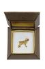 Rottweiler, Rott, Rottie - Broche de Cão em Caixa Decorativa, Pinos Dourados Elegantes, Broche de Lapela da Marca Art-Dog