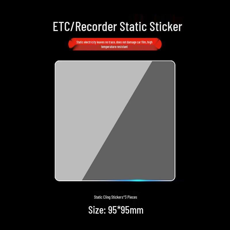 Transparent Static Cling Sticker for Dashcam, Insurance, and Vehicle Inspection Mark