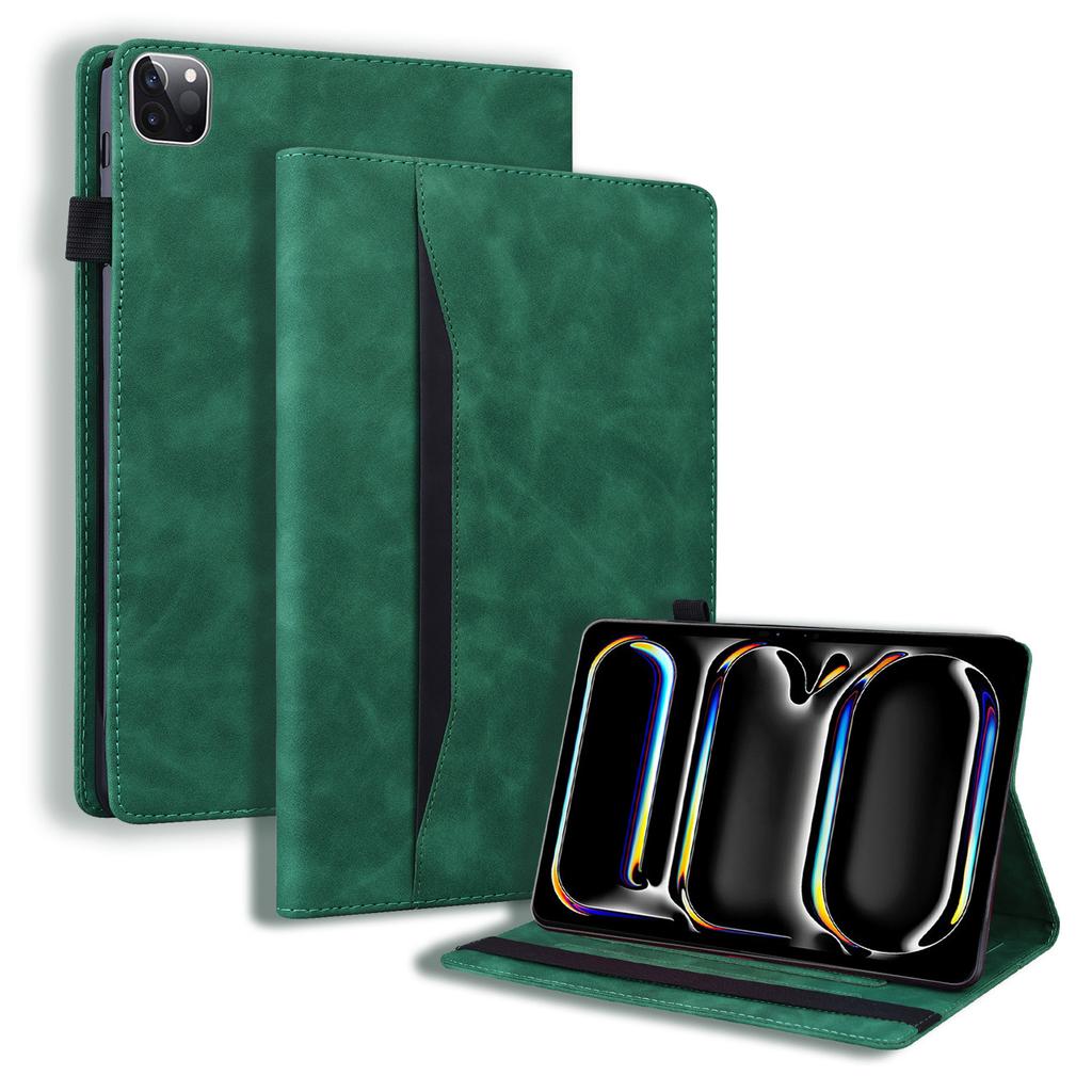 Adatta per iPad Air 13 pollici 2026 custodia piatta in pelle Pro 11 pollici business opaca splicing porta carte