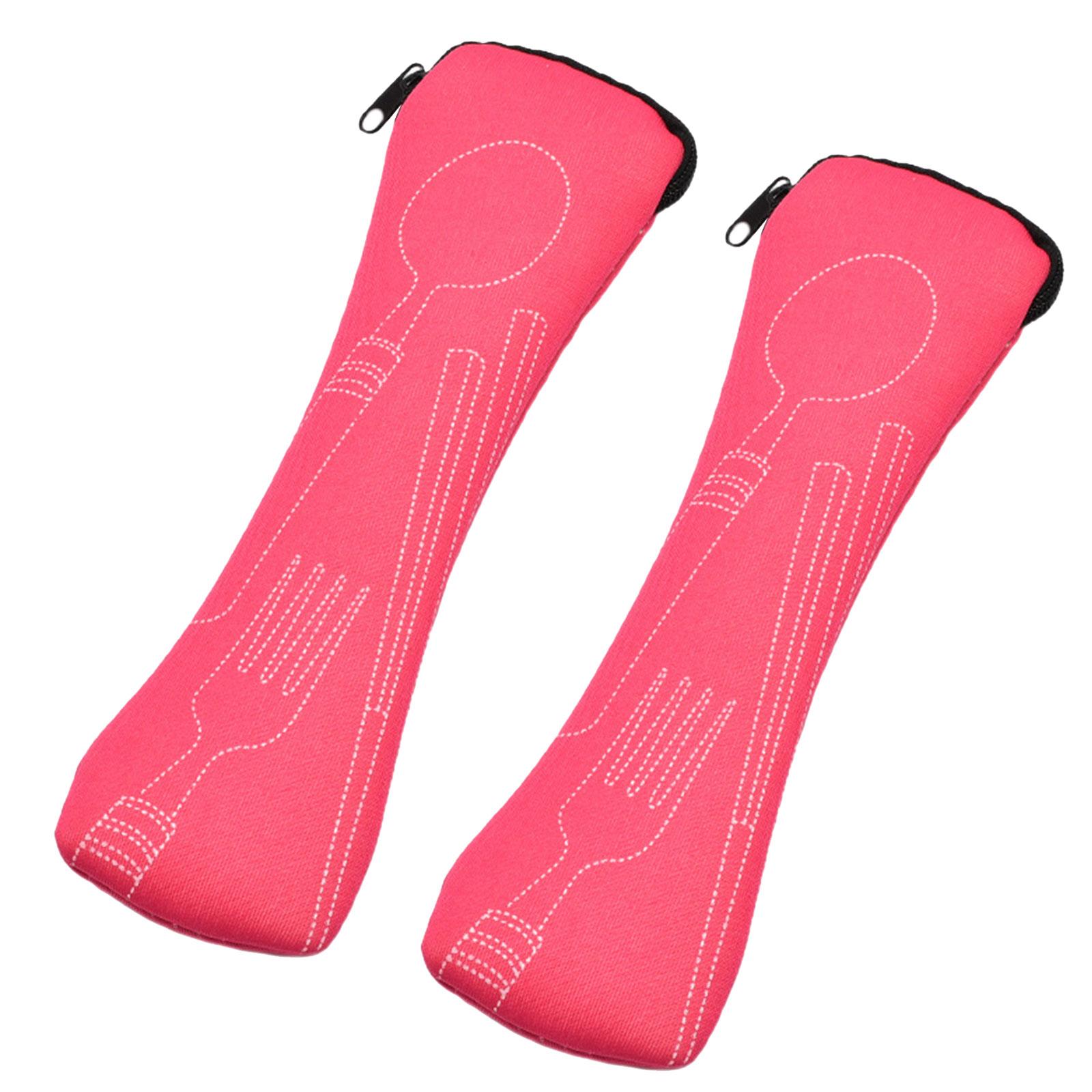 

Сумка для столовых приборов для кемпинга, переносная сумка для столовых приборов на открытом воздухе, сумка для столовых приборов на молнии, чехол для хранения ножей, вилок, ложек, мешочек для столовых приборов горячий розовый