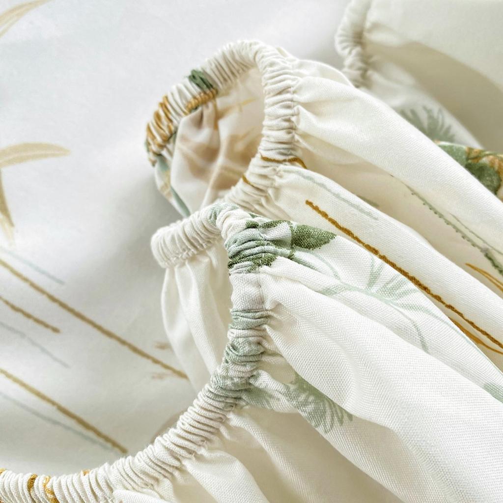 Printed Bedroom Home Hotel Light Beige Soft and Comfortable Bed Sheet