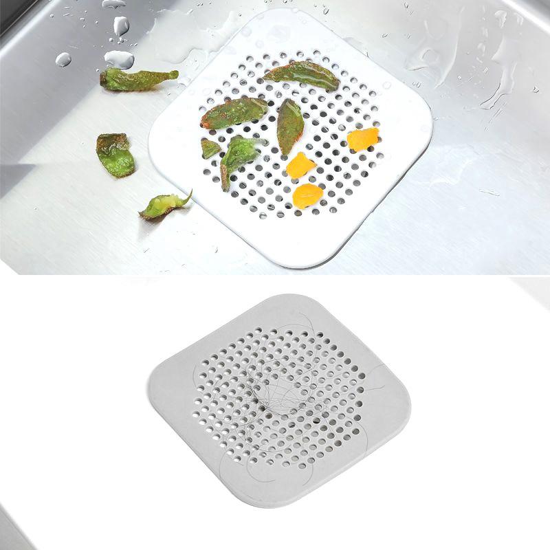 Square Silicone Absorbent Drain For Drains, Kitchens, Bathrooms And Showers To Prevent Sinks From Clogging The Drain