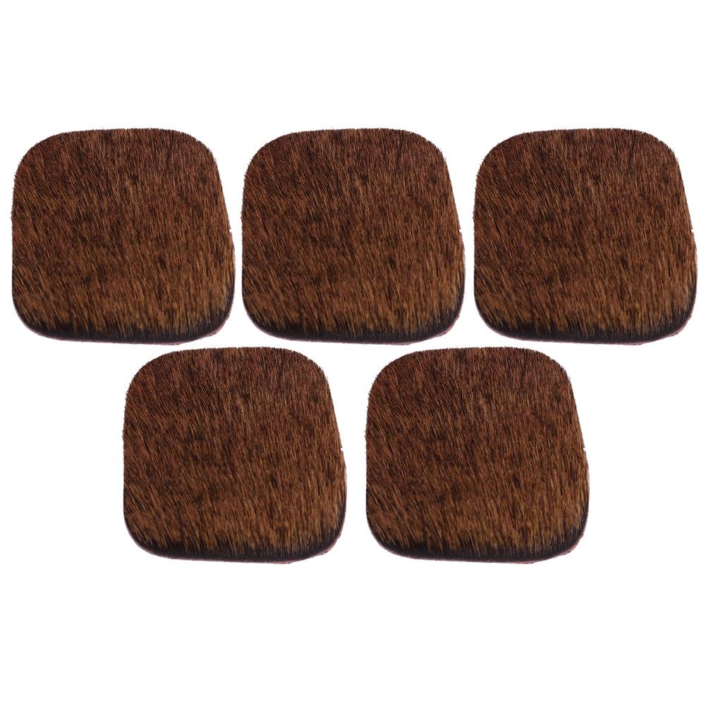 5pcs Archery Arrow Rest Adhesive Silent Bow Stick Plate Cowhide Outdoor Shooting AccessoriesBrown