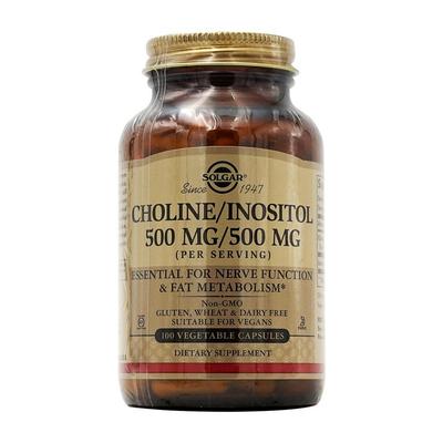 Choline 500 Mg / Inositol 500 Mg, 100 Vegetable Capsules